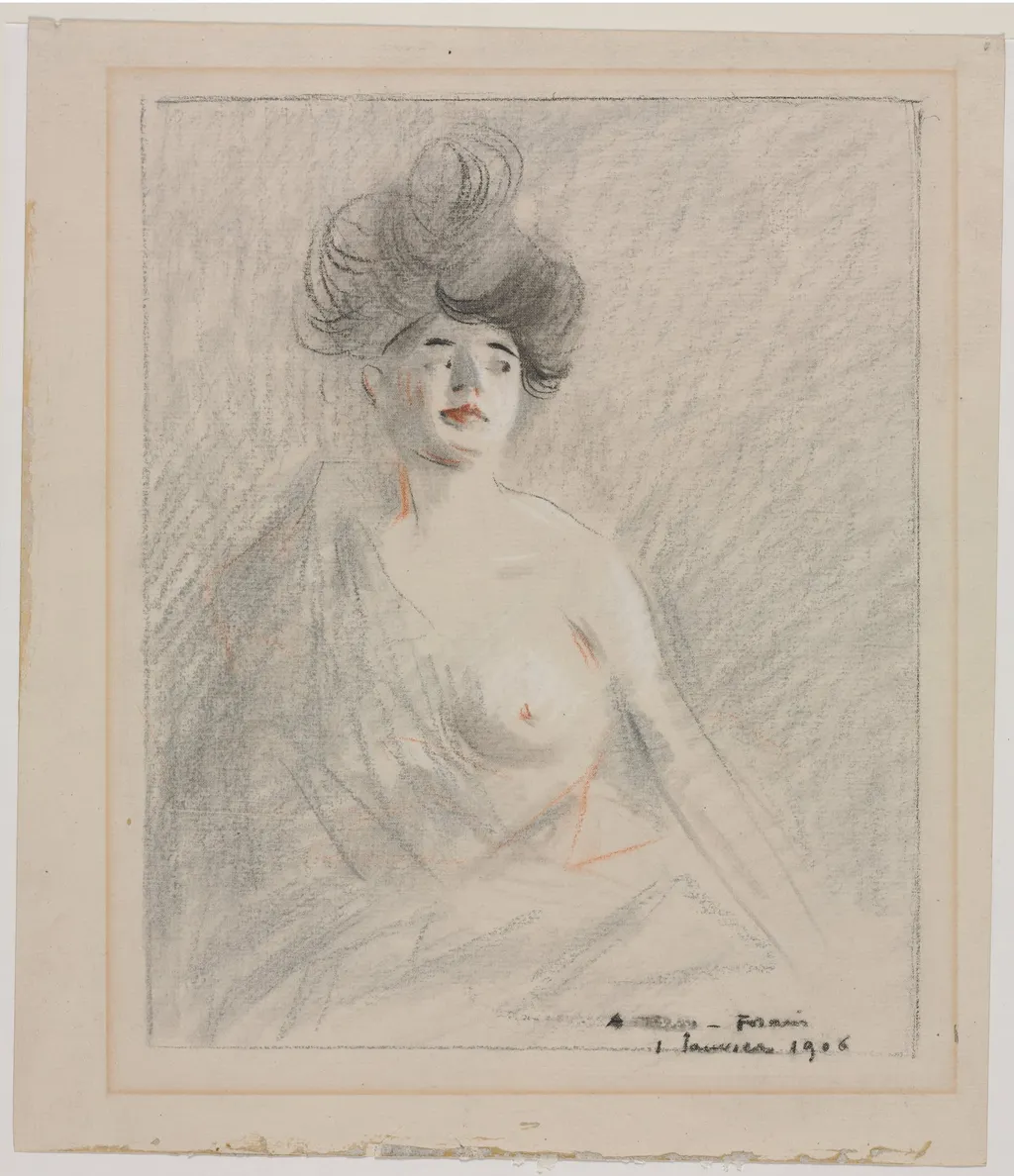 Courtesan (recto), by Jean-Louis Forain, 1906