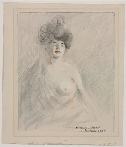 Courtesan (recto), by Jean-Louis Forain