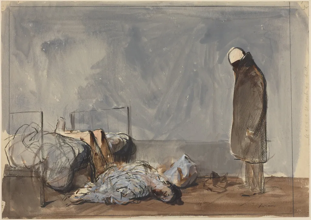 Elles étaient à lacets, by Jean-Louis Forain, watercolor, 1916