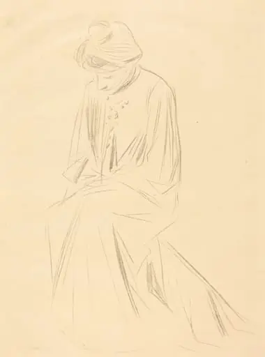 Etude de femme assise (Study of a Seated Woman), by Jean-Louis Forain