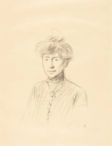 Etude de femme, en buste de face (Study of a Woman, Half-Length Facing Front), by Jean-Louis Forain