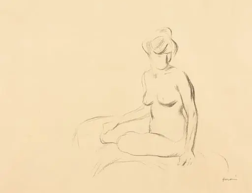 Etude de femme nue, les bras abaissés (Study of a Nude Woman, with Lowered Arms), by Jean-Louis Forain