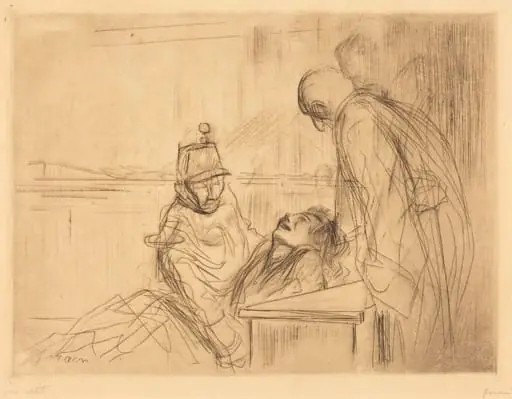 Evanouissement à l'audience (Fainting at the Hearing), by Jean-Louis Forain