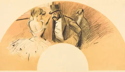 Eventail (pour le bal Gavarni) (Fan (for the Gavarni Ball)), by Jean-Louis Forain