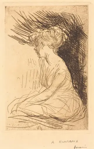 Femme assise de profil (Woman Seated in Profile), by Jean-Louis Forain
