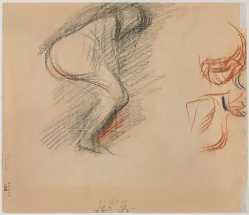 Figure Sketches (verso), by Jean-Louis Forain
