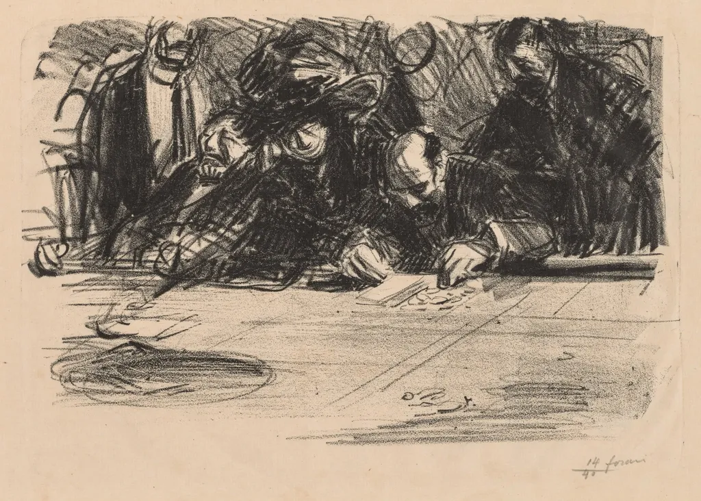 Groupe de joueurs, by Jean-Louis Forain, 1900