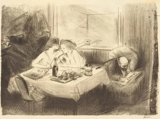 Le cabinet particulier (3e planche) (The Private Room) (third plate), by Jean-Louis Forain
