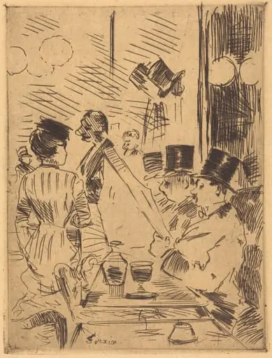 Le café de la Nouvelle Athènes (The Cafe of the New Athens), by Jean-Louis Forain