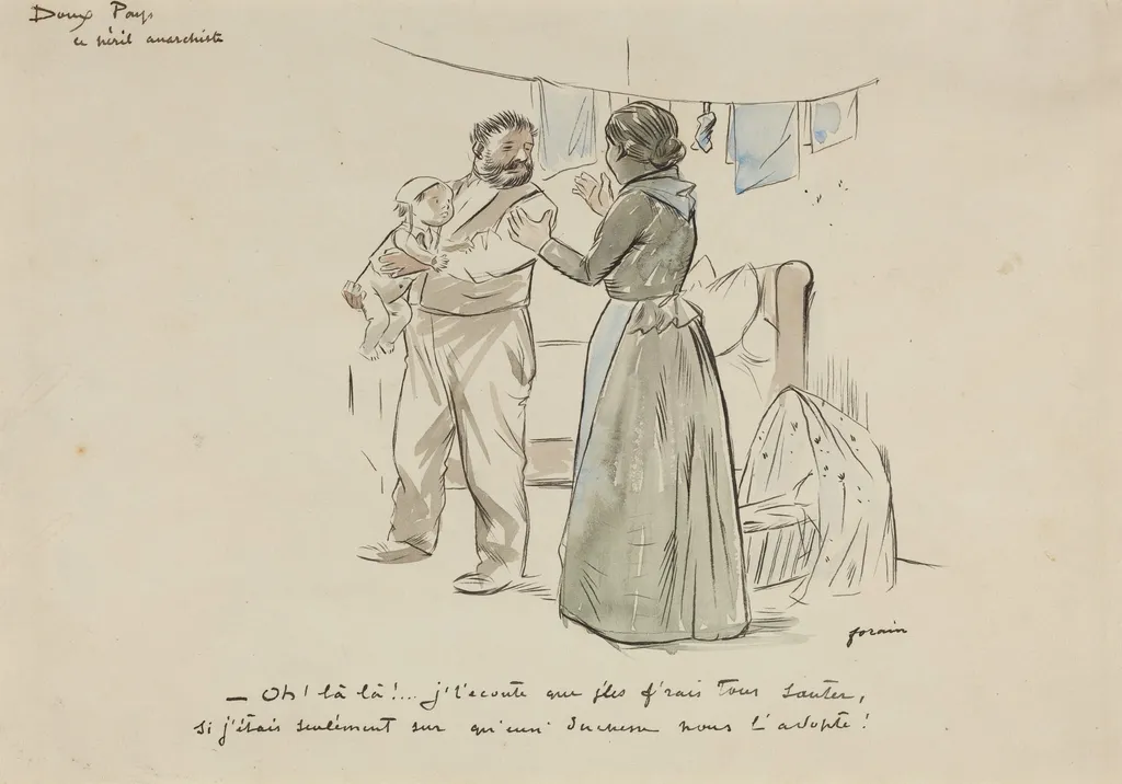 Le Peril Anarchiste, by Jean-Louis Forain, ink, 1897