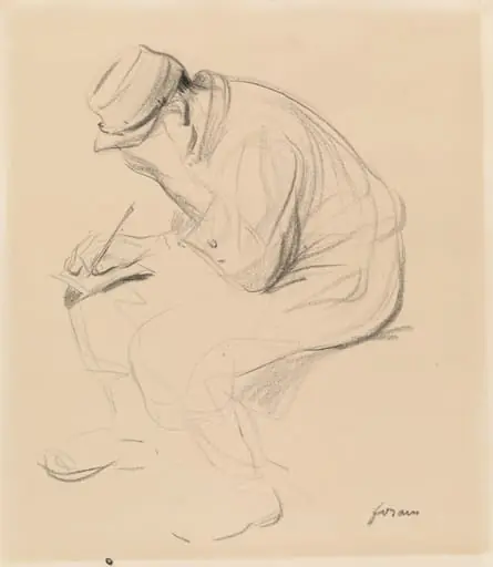 Le Poilu (French Soldier Writing Home), by Jean-Louis Forain