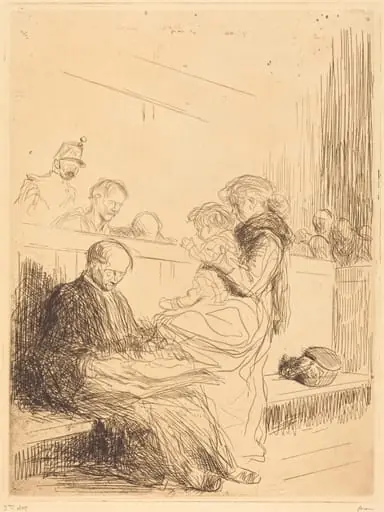 Le prévenu et l'enfant (The Prisoner and the Child), by Jean-Louis Forain