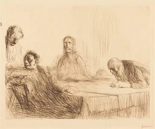 Le repas à Emmaus (2e planche) (The Supper at Emmaus) (second plate), by Jean-Louis Forain