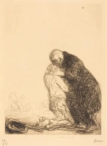 Le retour de l'enfant prodigue (3e planche) (The Return of the Prodigal Son) (third plate), by Jean-Louis Forain