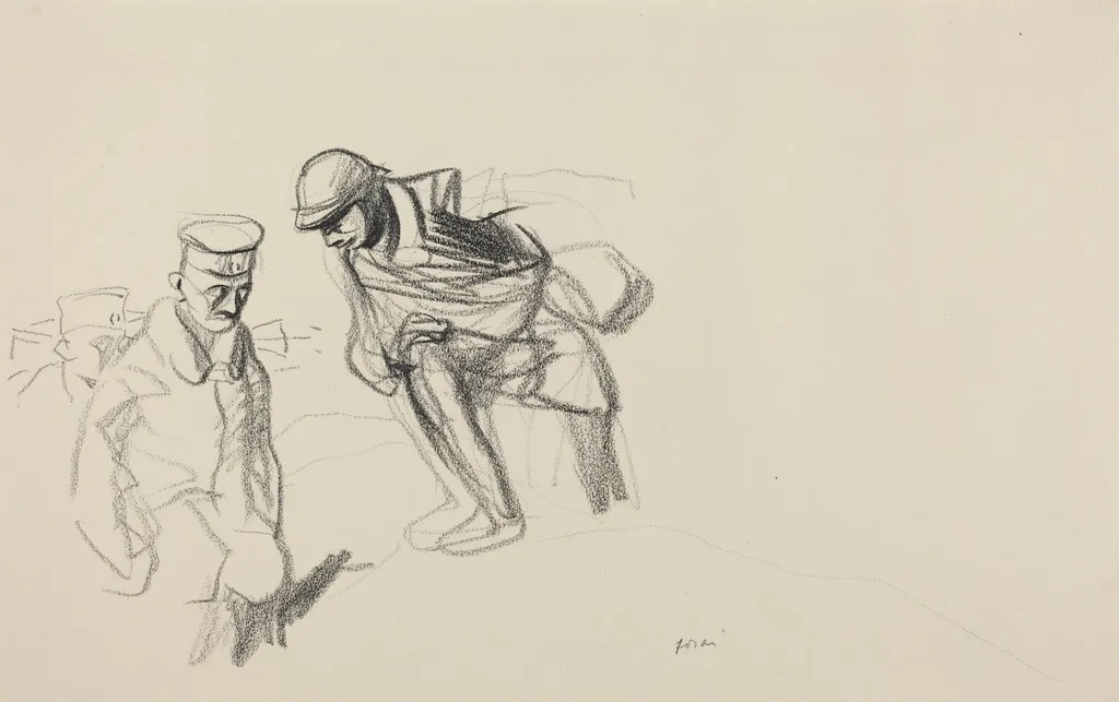 Lost Illusions, by Jean-Louis Forain, crayon, 1918