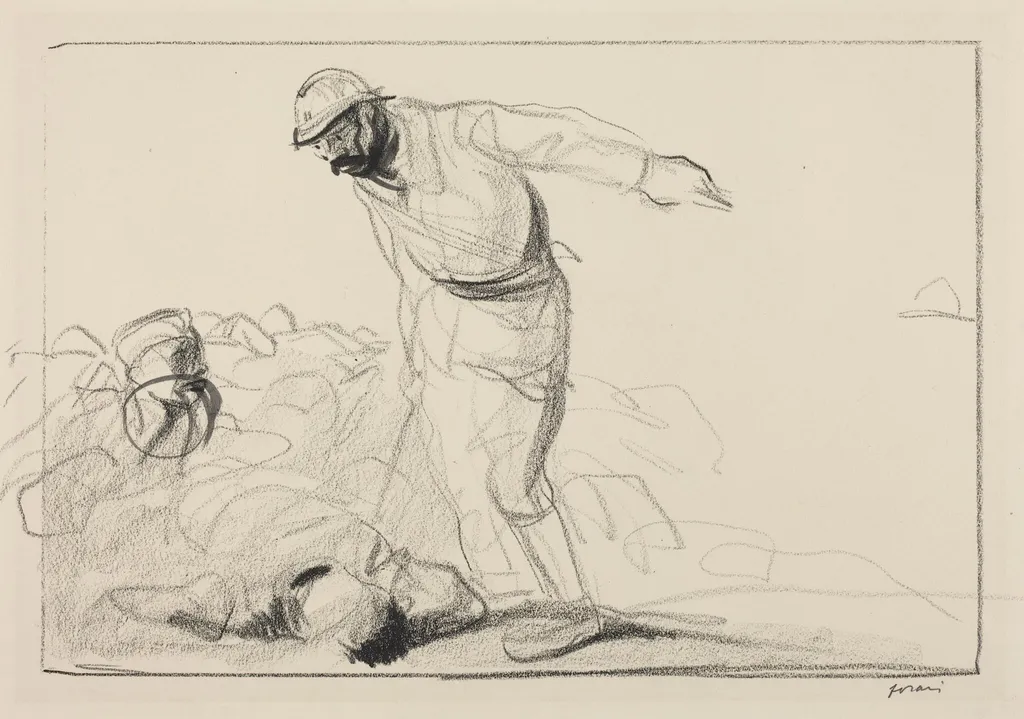 Lost Illusions, by Jean-Louis Forain, crayon, 1918