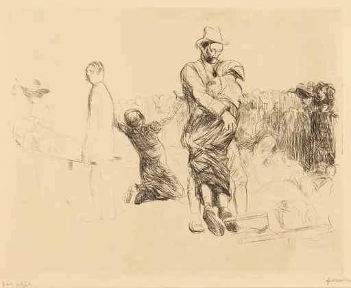 Lourdes, transport des paralysées (Lourdes, Transport of the Paralyzed), by Jean-Louis Forain
