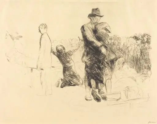 Lourdes, transport des paralysées (Lourdes, Transport of the Paralyzed), by Jean-Louis Forain