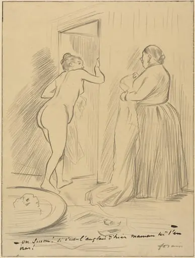 On sonne! Si c'est l'Anglais d'hier maman tu t'en iras!, by Jean-Louis Forain