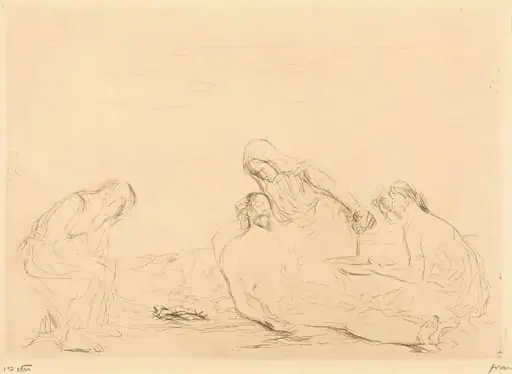 Pietà (3e planche) (Pietà) (third plate), by Jean-Louis Forain