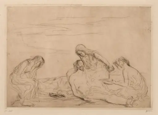 Pietà (third plate), by Jean-Louis Forain