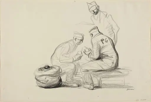 Poilu and German Prisoners, by Jean-Louis Forain