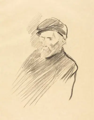 Portrait de Renoir (1ère planche) (Portrait of Renoir) (first plate), by Jean-Louis Forain