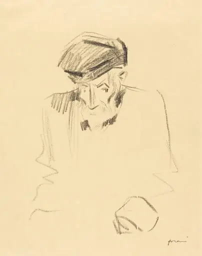 Portrait de Renoir (2e planche) (Portrait of Renoir) (second plate), by Jean-Louis Forain