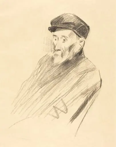 Portrait de Renoir (3e planche) (Portrait of Renoir) (third plate), by Jean-Louis Forain