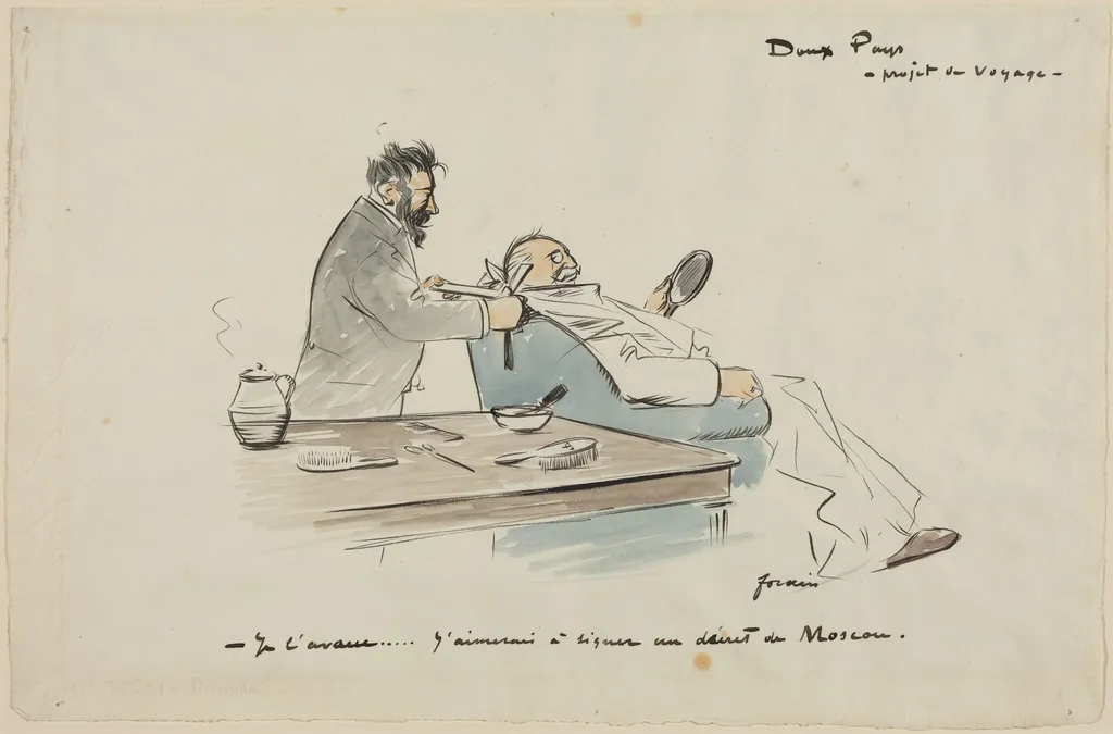 Projet de Voyage, by Jean-Louis Forain, ink, 1897