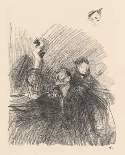 Scène d'audience (les deux avocats) (Scene of a Hearing (The Two Lawyers)), by Jean-Louis Forain