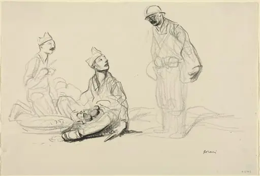 Soldiers Preparing a Meal, by Jean-Louis Forain