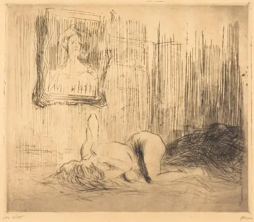 Sur le lit (On the Bed), by Jean-Louis Forain
