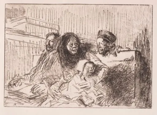 Temoins à l'audience, by Jean-Louis Forain