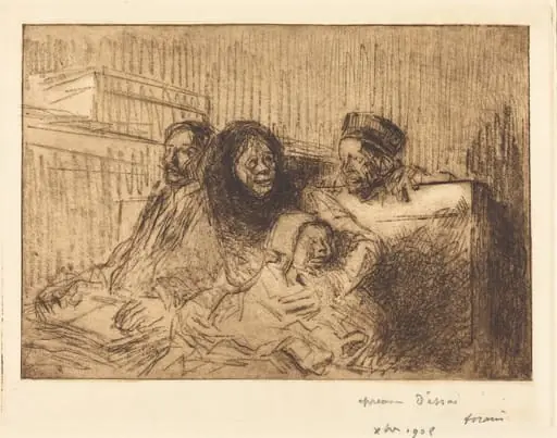 Témoins à l'audience (2e planche) (Evidence at the Hearing) (second plate), by Jean-Louis Forain