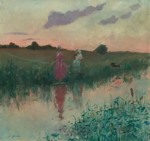 The Artist's Wife Fishing, by Jean-Louis Forain