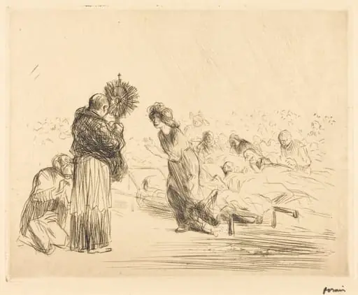 The Miracle before the Blessed Sacrament (fourth plate), by Jean-Louis Forain
