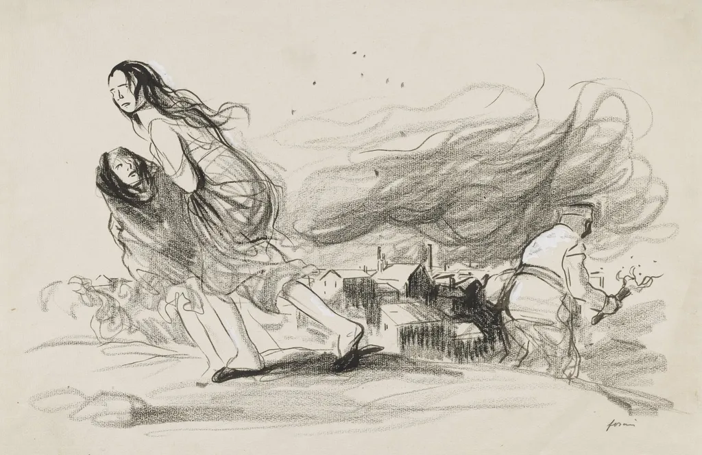 "They Are Burning Everything - They must be about to Retreat", by Jean-Louis Forain, 1919