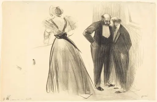 Trois dessins sur une feuille (Three Drawings on a Sheet), by Jean-Louis Forain