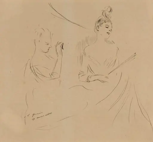 Two Ladies in a Loge, by Jean-Louis Forain