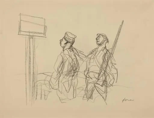 Two Soldiers Looking at a Placard, by Jean-Louis Forain