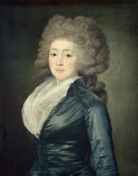 Portrait of Olga Zherebtsova, by Jean-Louis Voille, oil, 1793