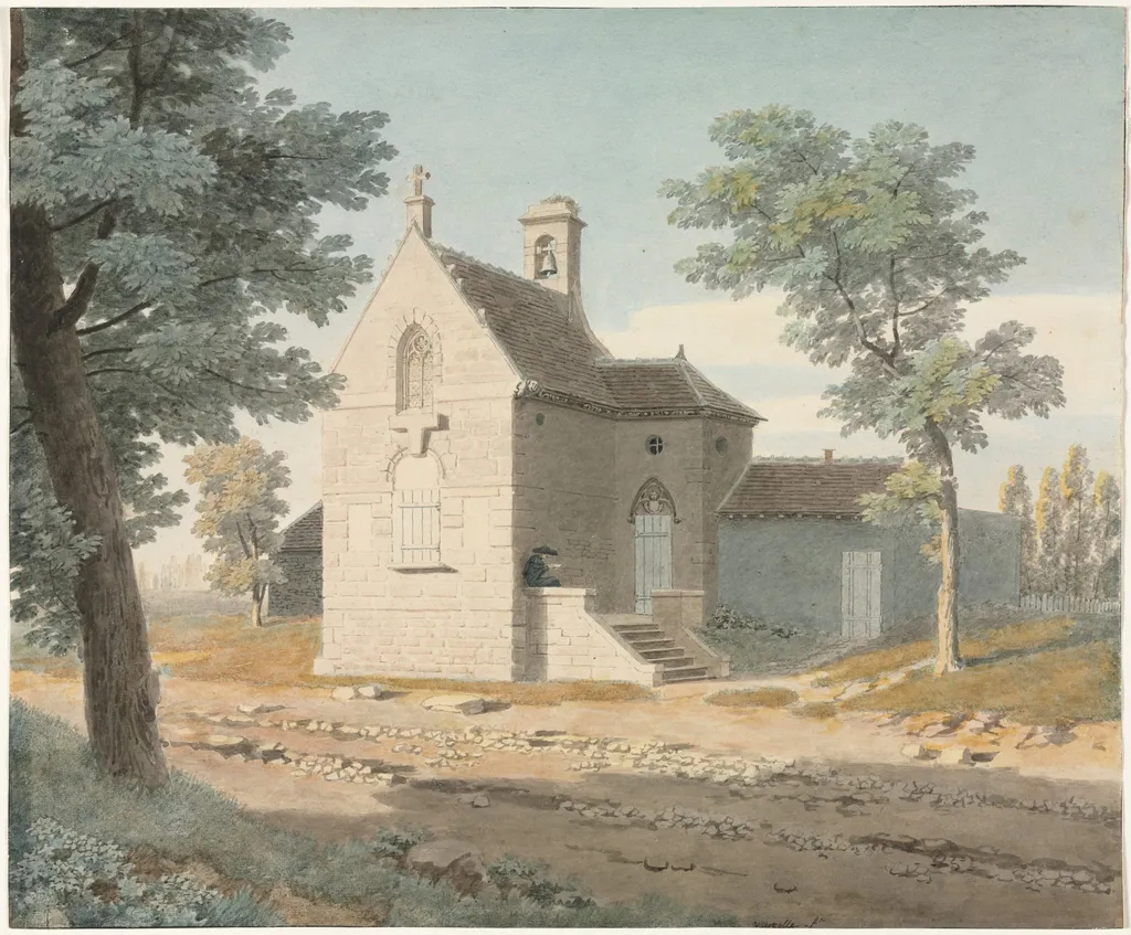 Church by a Road, by Jean Lubin Vauzelle, 1814