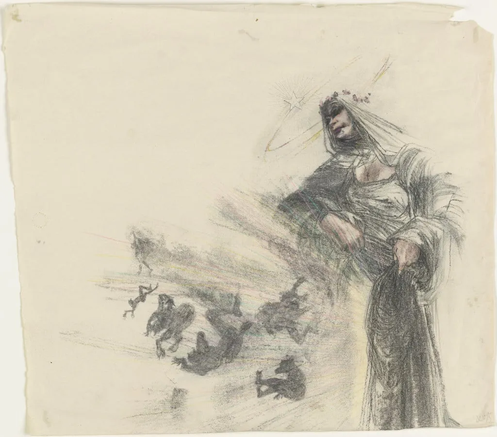 Untitled, by Jean-Luc Verna, graphite, 1995