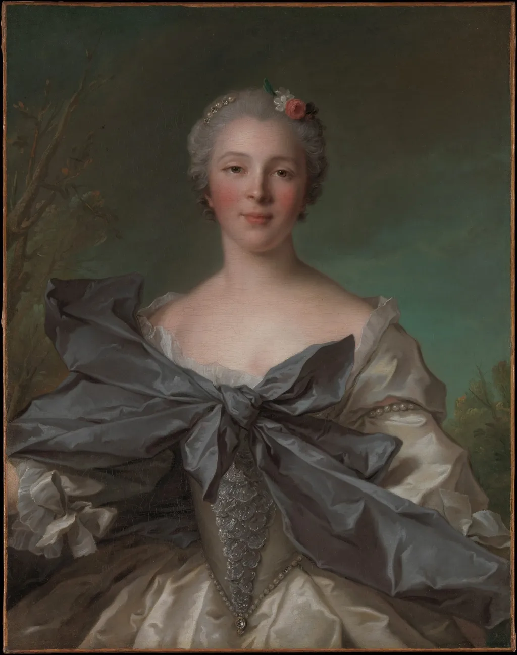 Marie Françoise de La Cropte de St. Abre, Marquise d'Argence, by Jean-Marc Nattier, oil, 1744