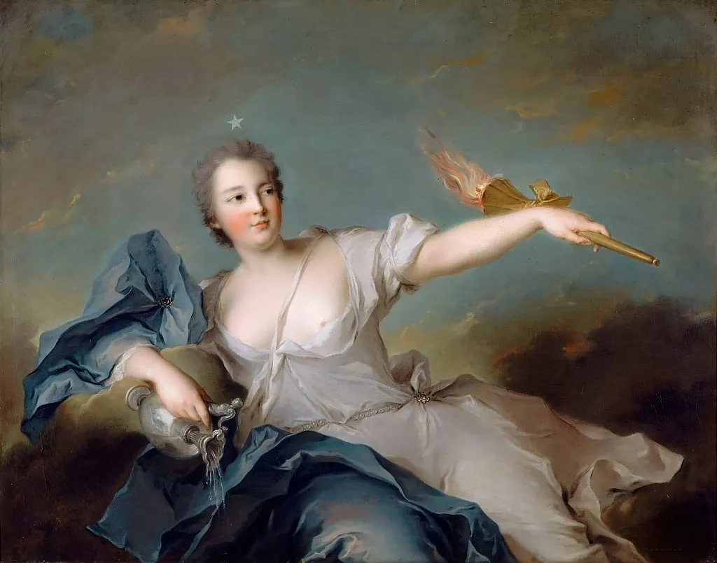 Portrait of Marie-Anne de Nesle, Marquise de la Tournelle, Duchesse de Châteauroux (1717-1744), by Jean-Marc Nattier, oil, 1740