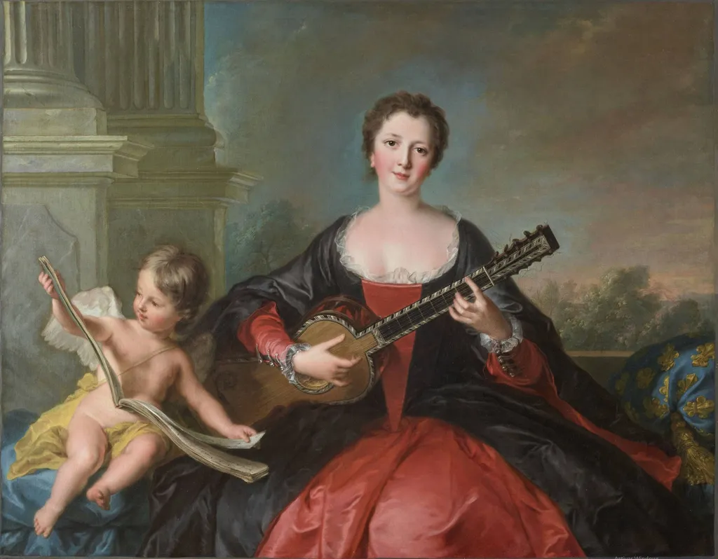 Presumed portrait of Philippine Élisabeth d'Orléans, by Jean-Marc Nattier, oil, 1731