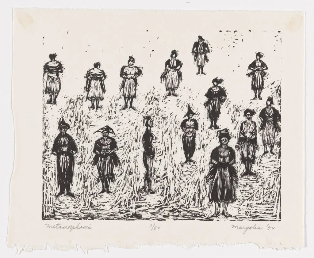 Untitled, by Jean Margolin, ink, 1954