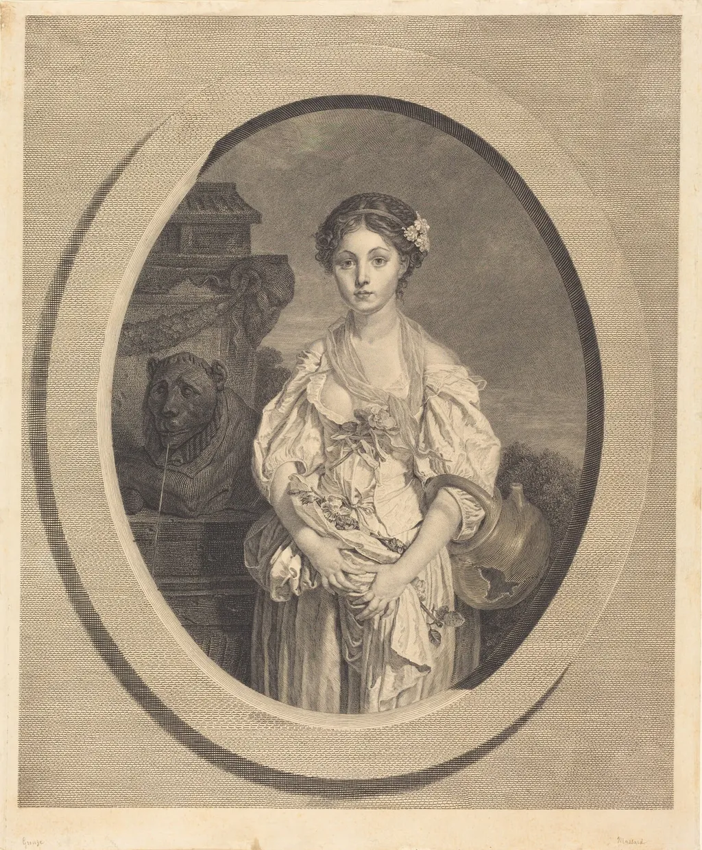 La cruche cassee, by Jean Massard, ink, 1773