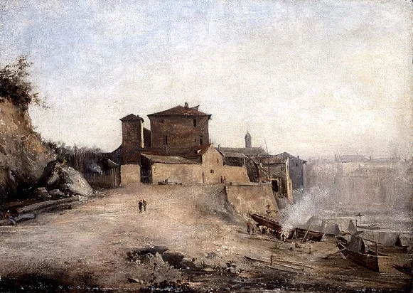 Vue de la Quarantaine à Lyon, by Jean-Michel Grobon, unspecified, 1850